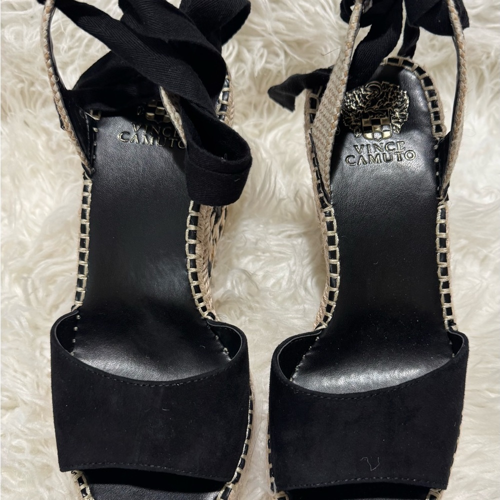 Vince Camuto Black Espadrilles with Elegant Design